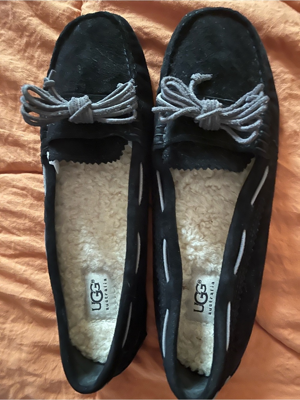UGG Meena Black Suede Driving Moccasins | Winter’s Coming — Treat Your Feet!-9
